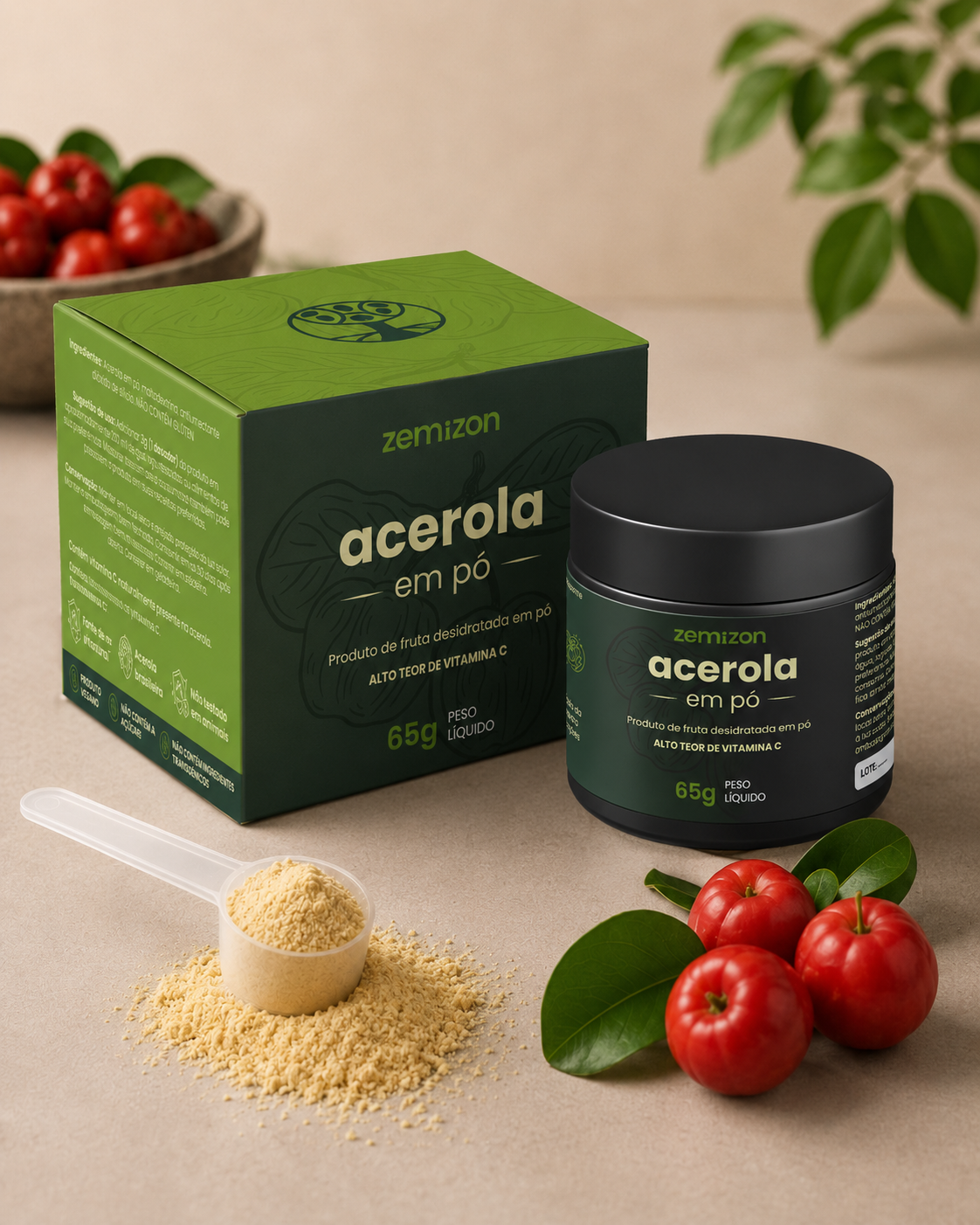 PRÉ-LANÇAMENTO Acerola Zemizon C+ Bioativos. Desenvolvido pela Kemizon.