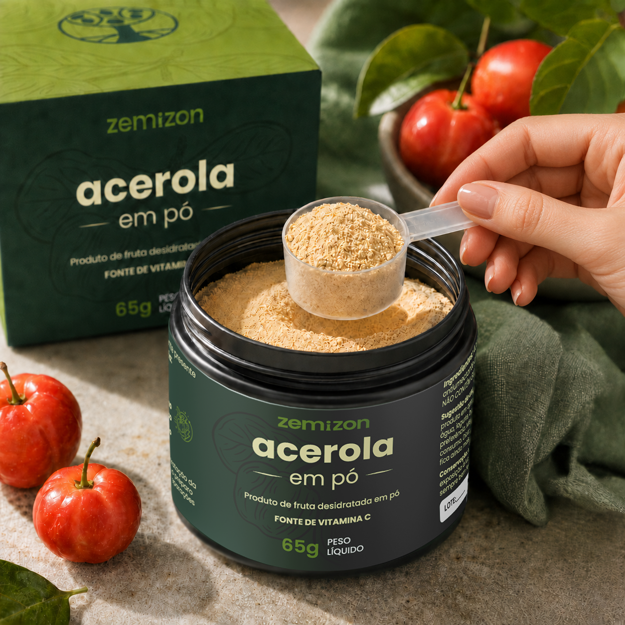 PRÉ-LANÇAMENTO Acerola Zemizon C+ Bioativos. Desenvolvido pela Kemizon.