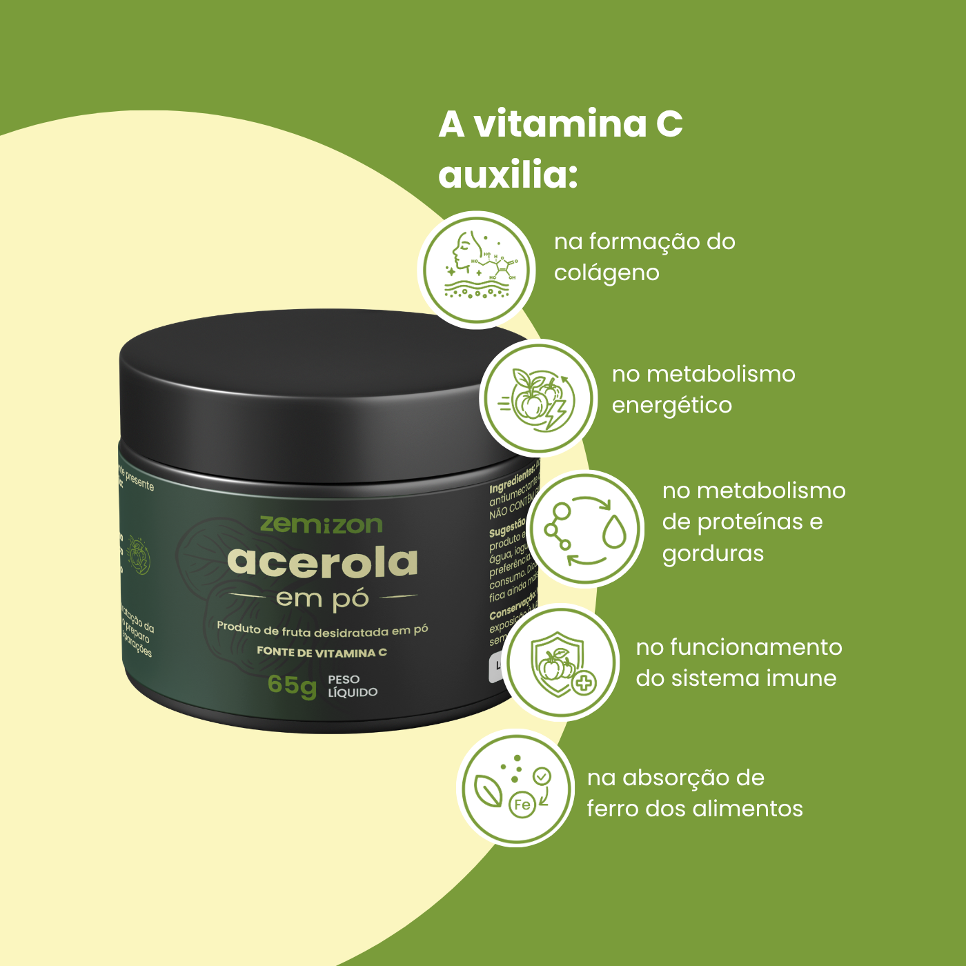 PRÉ-LANÇAMENTO Acerola Zemizon C+ Bioativos. Desenvolvido pela Kemizon.