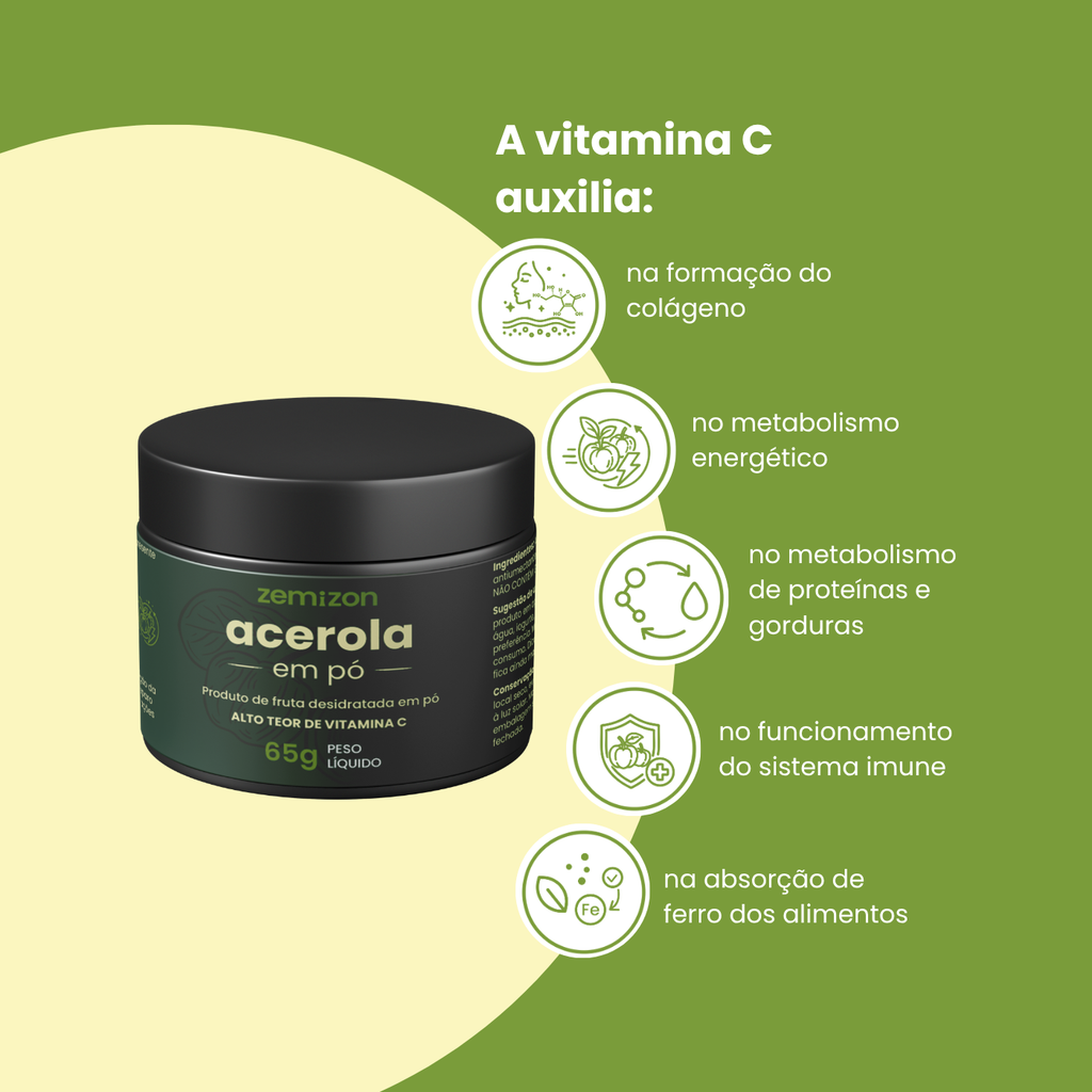 PRÉ-LANÇAMENTO Acerola Zemizon C+ Bioativos. Desenvolvido pela Kemizon.