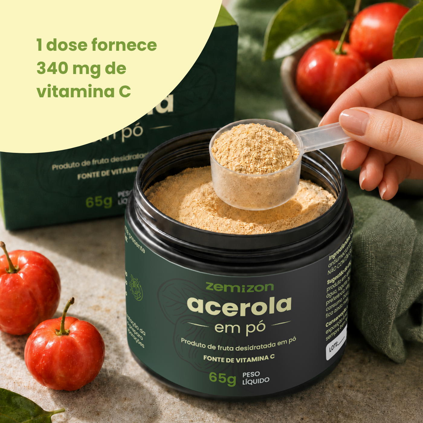 PRÉ-LANÇAMENTO Acerola Zemizon C+ Bioativos. Desenvolvido pela Kemizon.