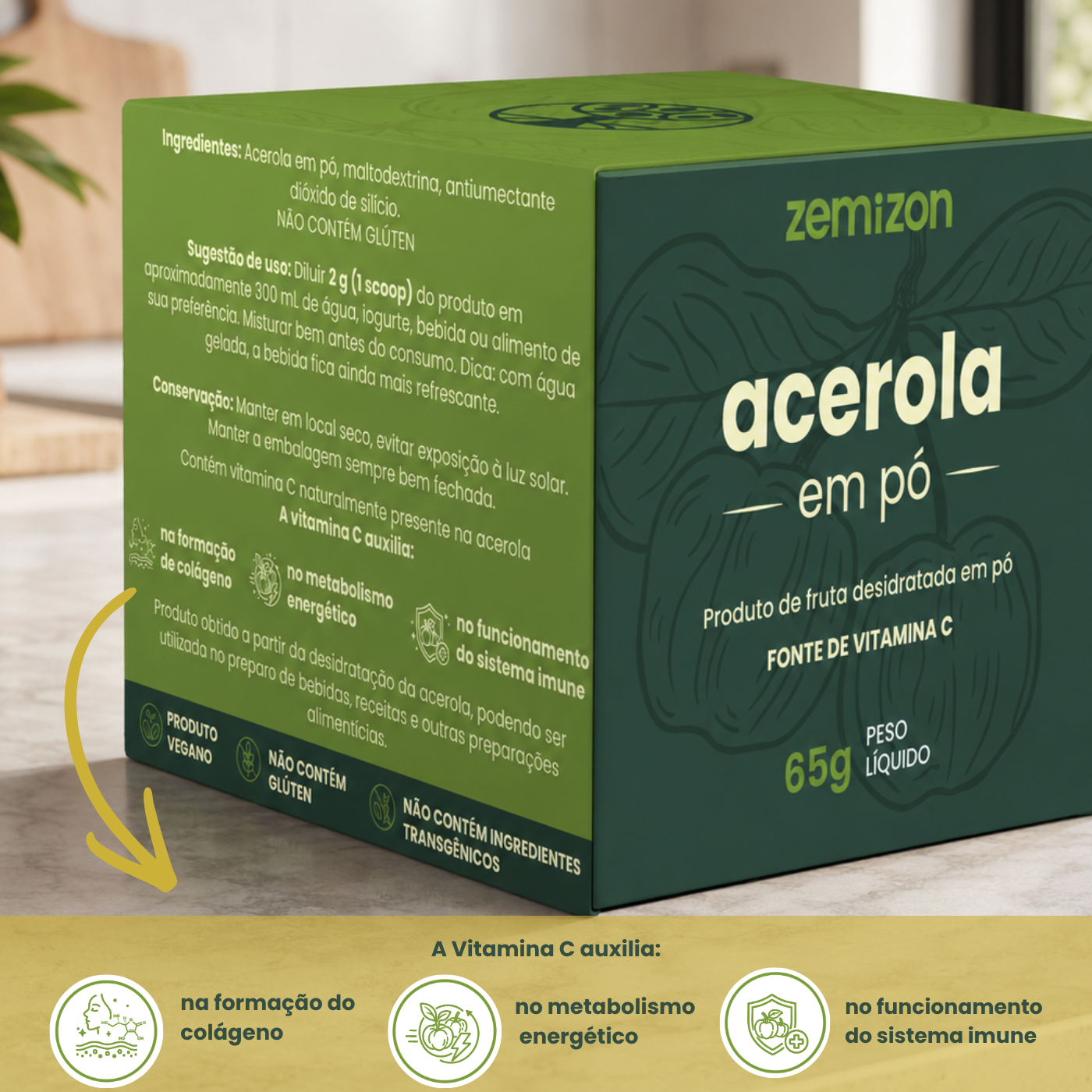 PRÉ-LANÇAMENTO Acerola Zemizon C+ Bioativos. Desenvolvido pela Kemizon.
