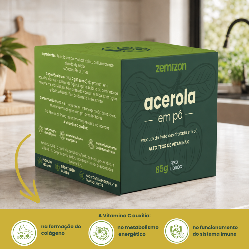 PRÉ-LANÇAMENTO Acerola Zemizon C+ Bioativos. Desenvolvido pela Kemizon.