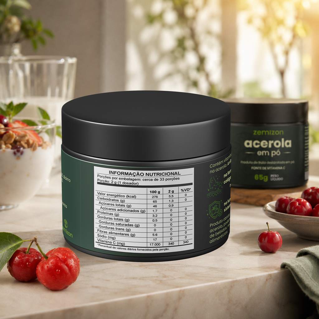PRÉ-LANÇAMENTO Acerola Zemizon C+ Bioativos. Desenvolvido pela Kemizon.