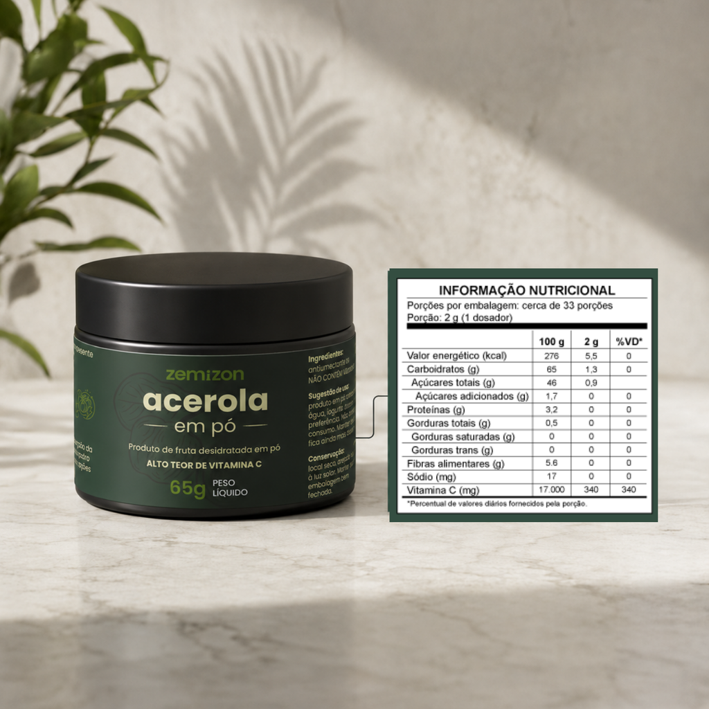 PRÉ-LANÇAMENTO Acerola Zemizon C+ Bioativos. Desenvolvido pela Kemizon.