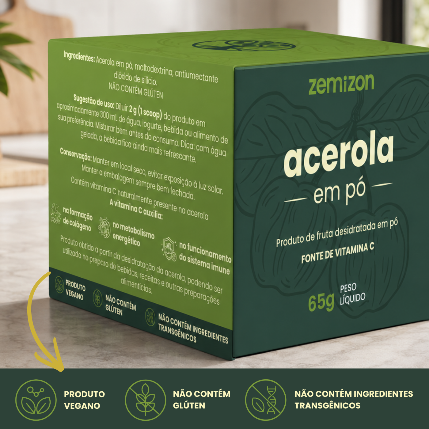 PRÉ-LANÇAMENTO Acerola Zemizon C+ Bioativos. Desenvolvido pela Kemizon.