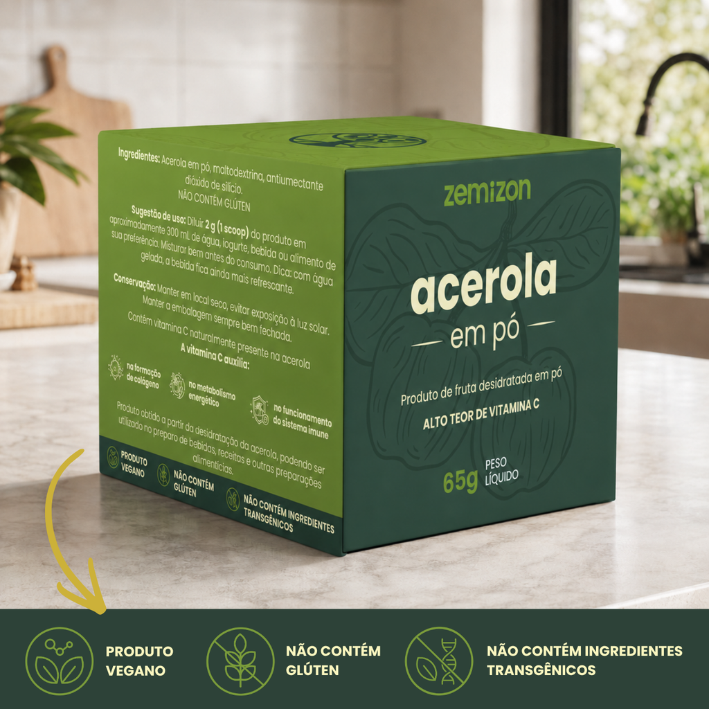 PRÉ-LANÇAMENTO Acerola Zemizon C+ Bioativos. Desenvolvido pela Kemizon.